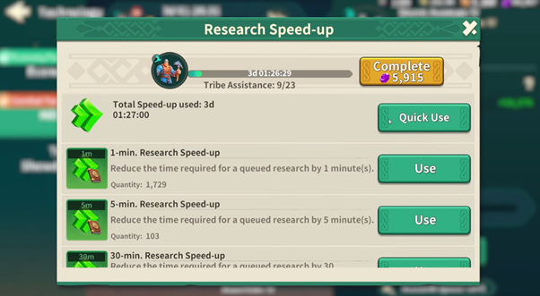 Research Speed up