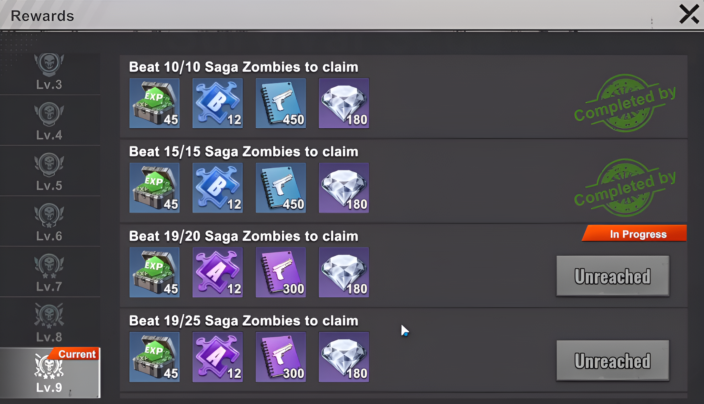 Saga Survival Rewards