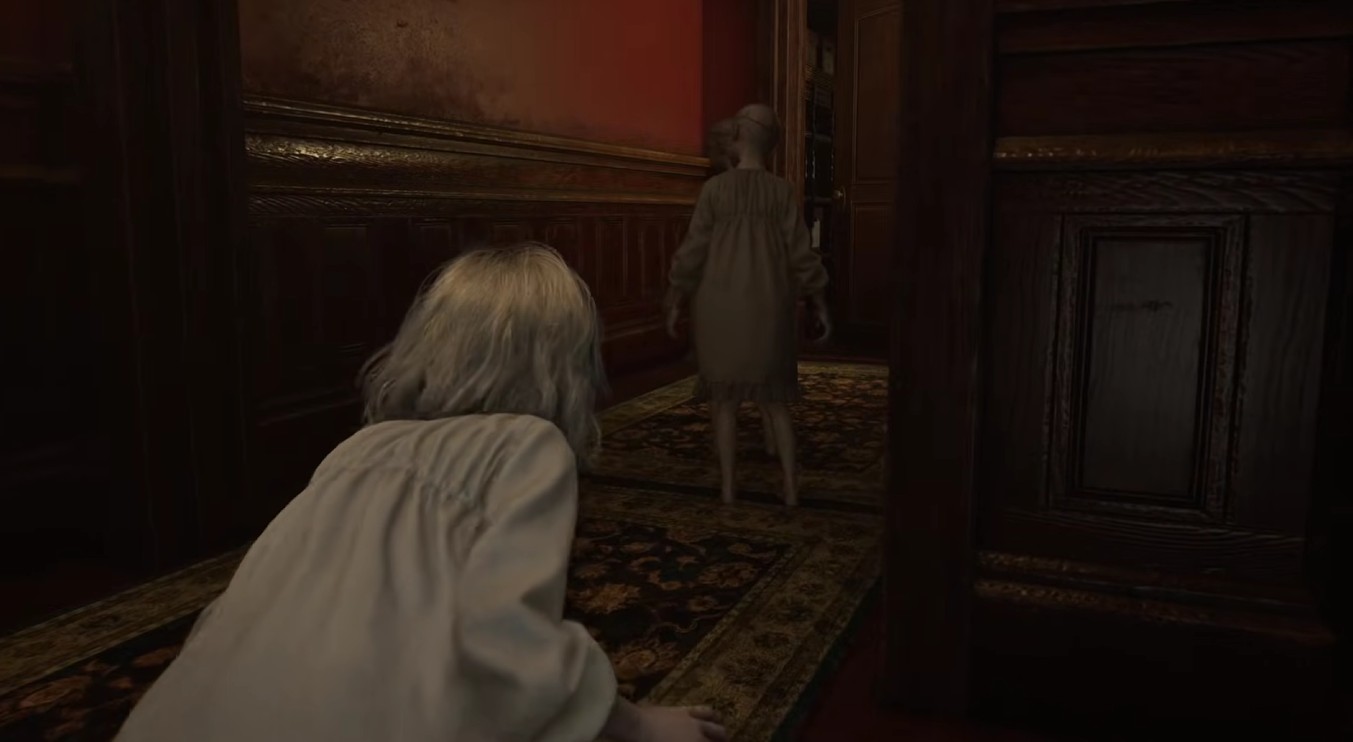 long hallway where two children often block the end  Orphanage RE9