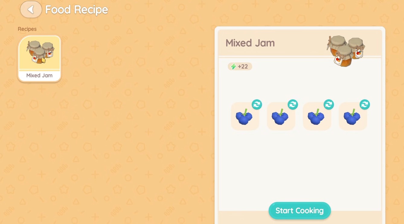 Heartopia mixed jam cooking