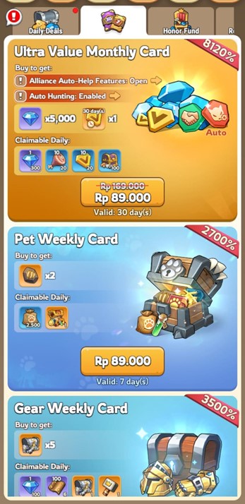 Monthly Value Packs