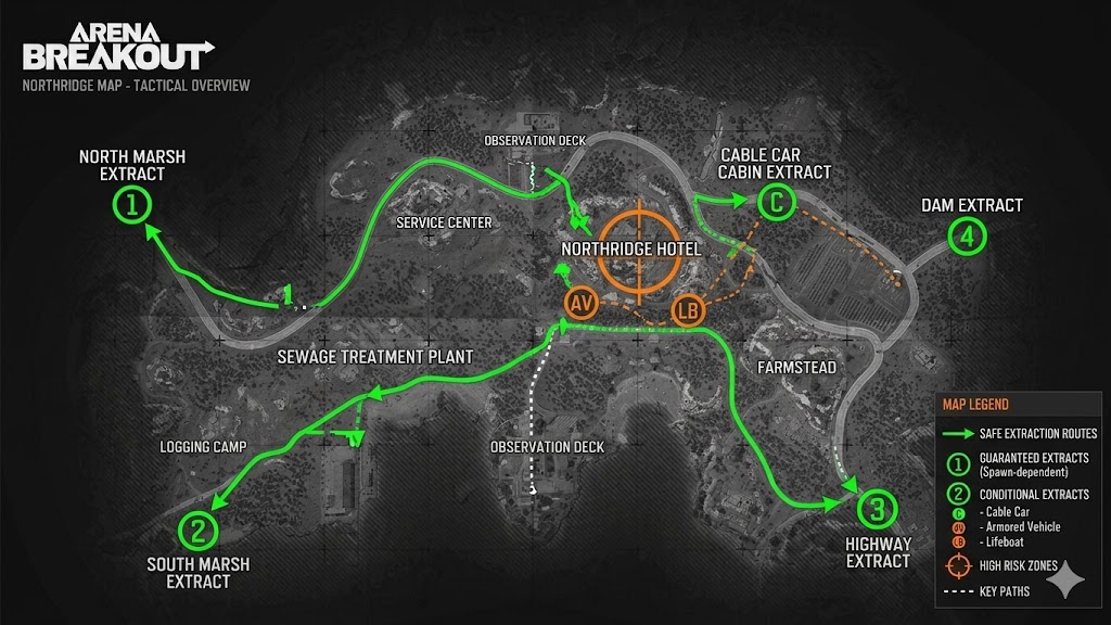 Northridge Safe Extraction Route