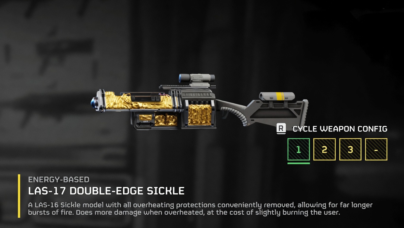 LAS-17 Double-Edge Sickle Helldivers 2