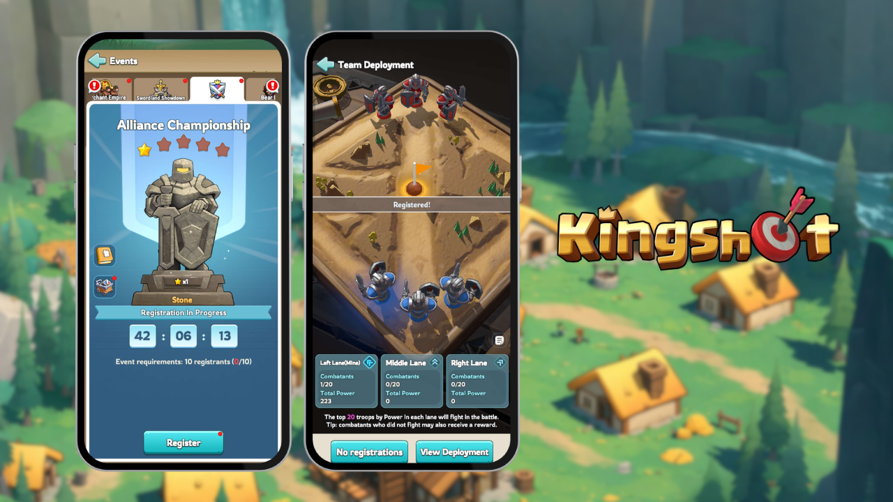 Kinghsot Alliance Championship showing Registration