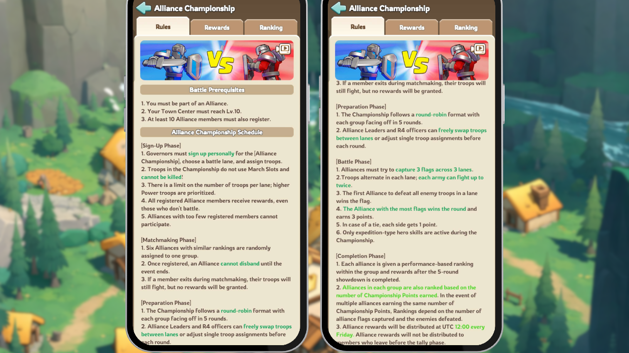 Kingshot Alliance Championship Rules
