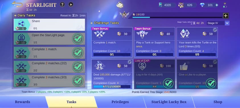 Mlbb Starlight Daily Task