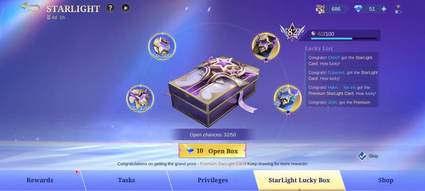 Mlbb Starlight Lucky Box