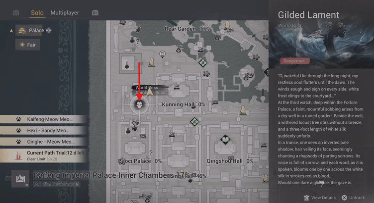 Gilded Lament Boss Location