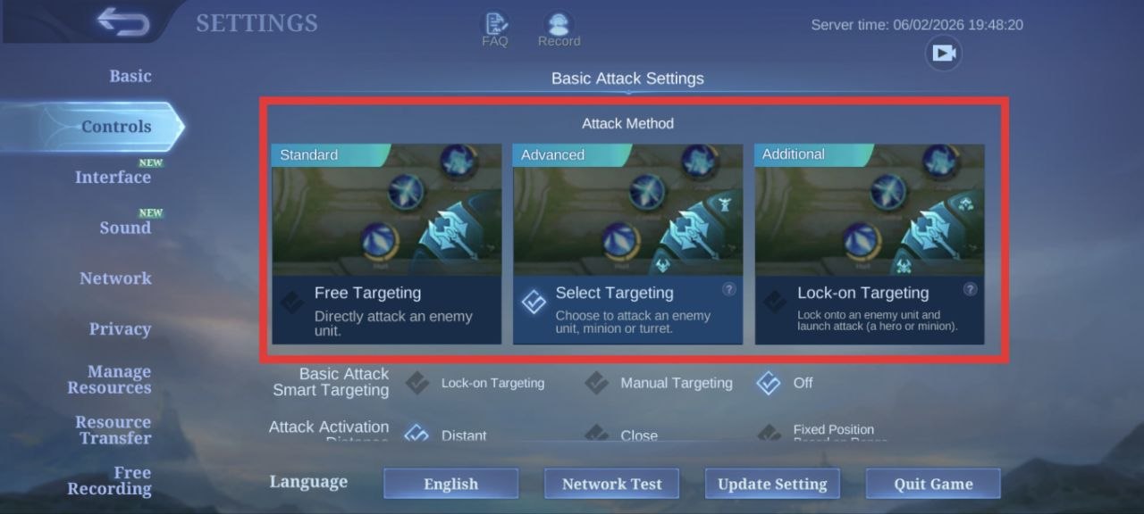 MLBB Control Settings Smart Targeting Methods