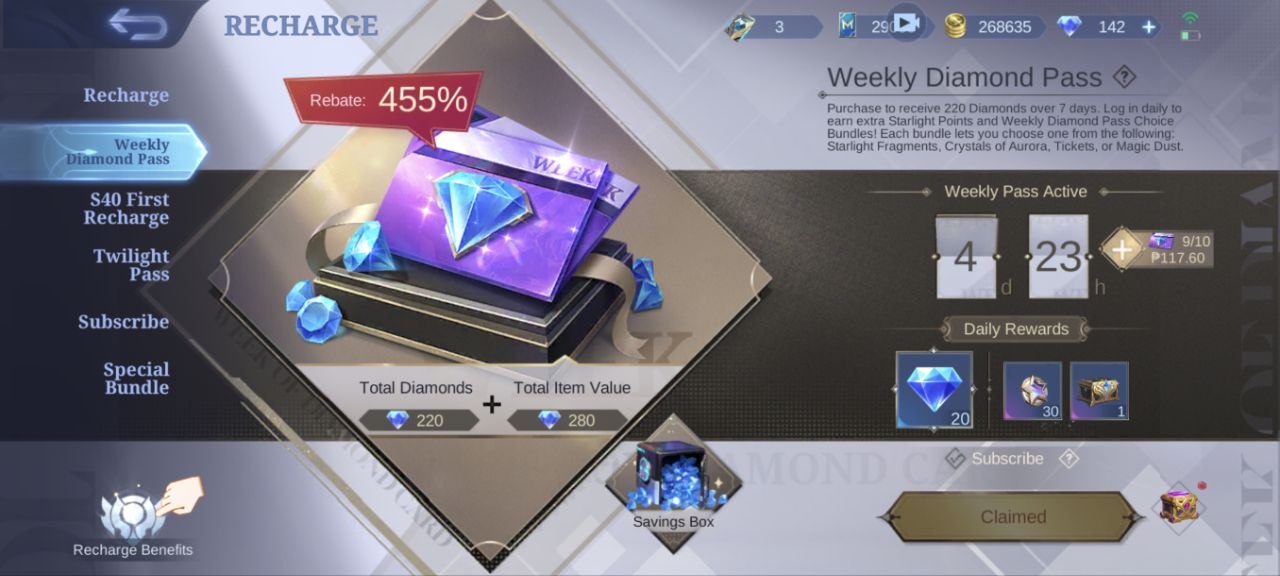 MLBB Weekly Diamond Pass
