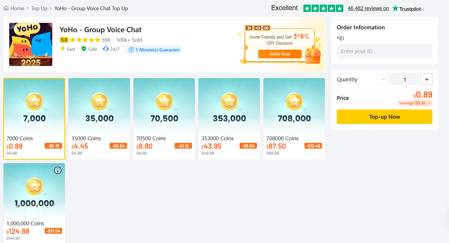 Recharge Coins