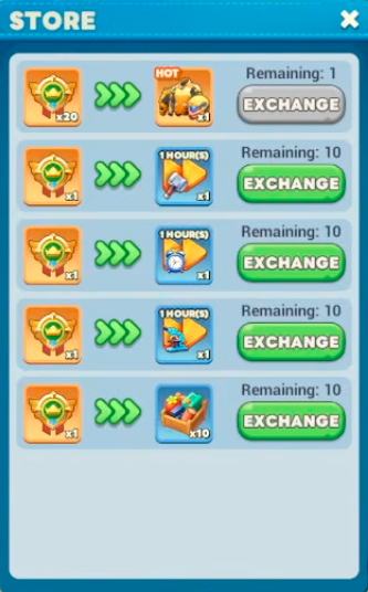 Turbo Turtle event store rewards