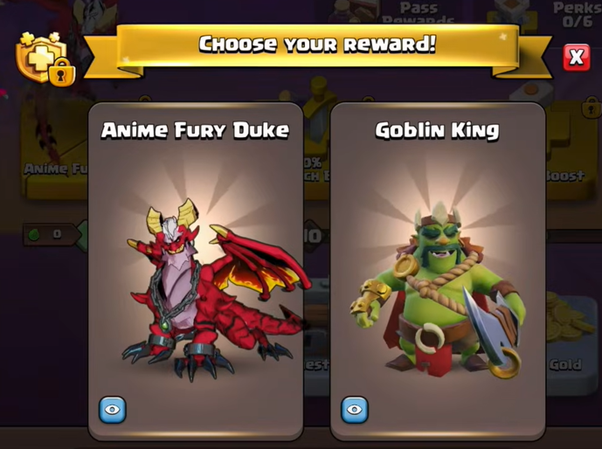 Clash of Clans Anime Fury hero skins in June 2026 season