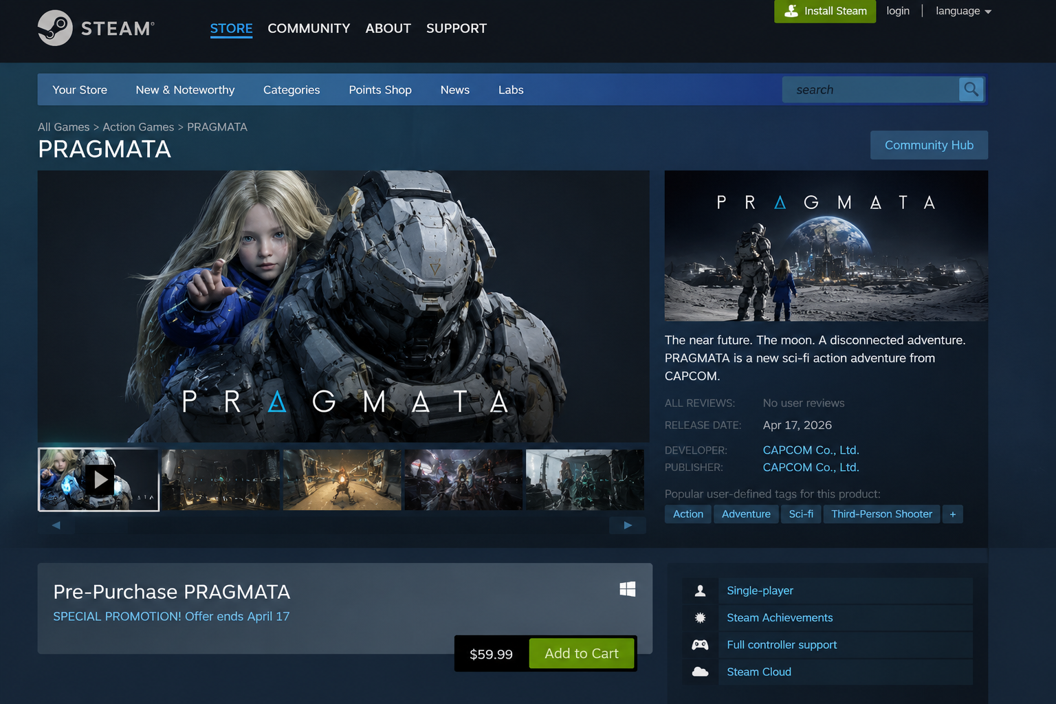 Pragmata Steam Key – Steam Store
