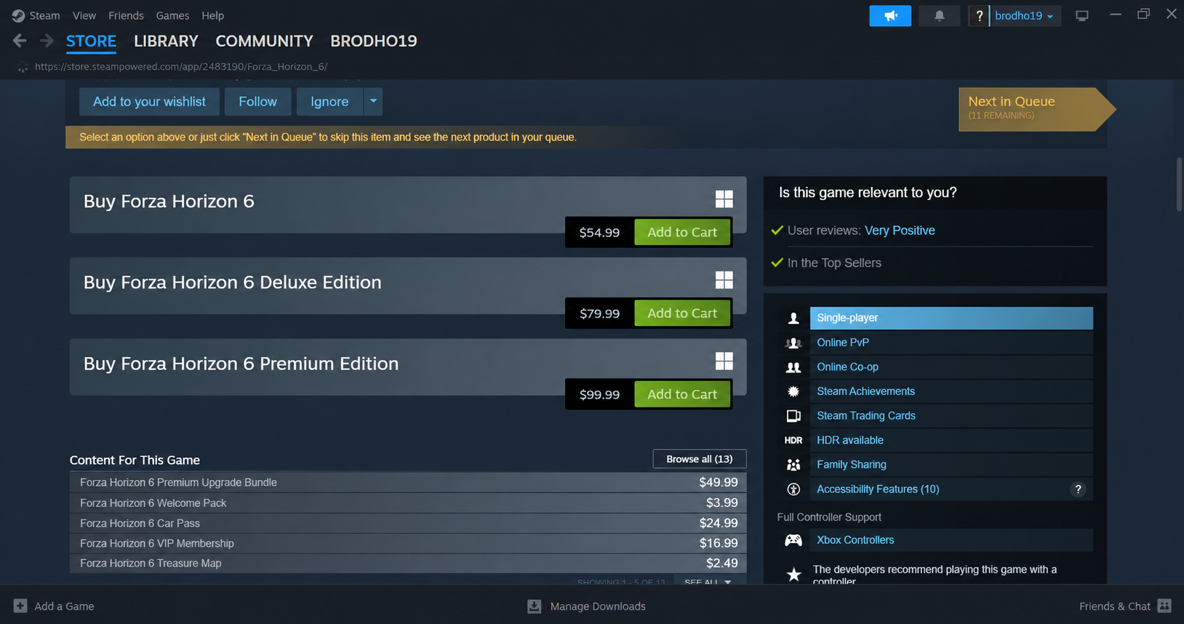 Forza Horizon 6 Steam Price