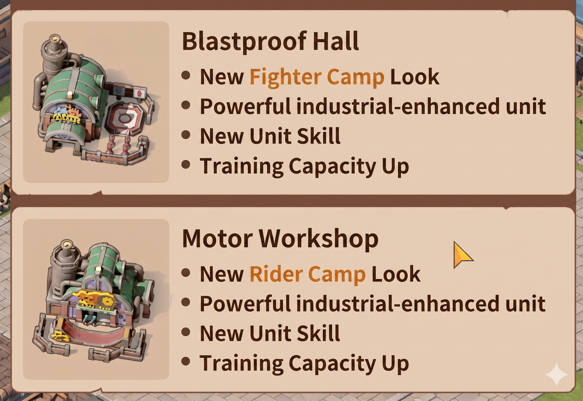 Dark War Survival Blastproof Hall and Motor Workshop Industrial Camp