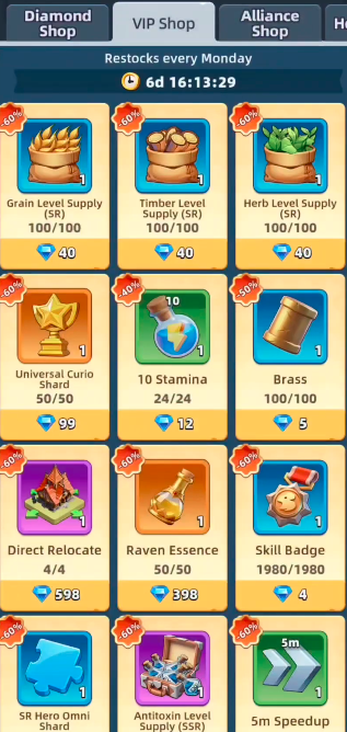 Last Asylum Plague shop refresh using Diamonds