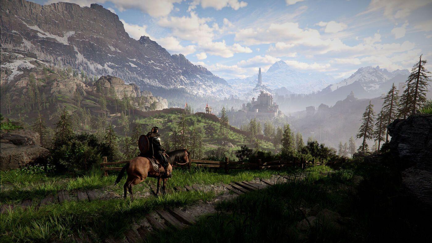 Player exploring the massive open world of Crimson Desert