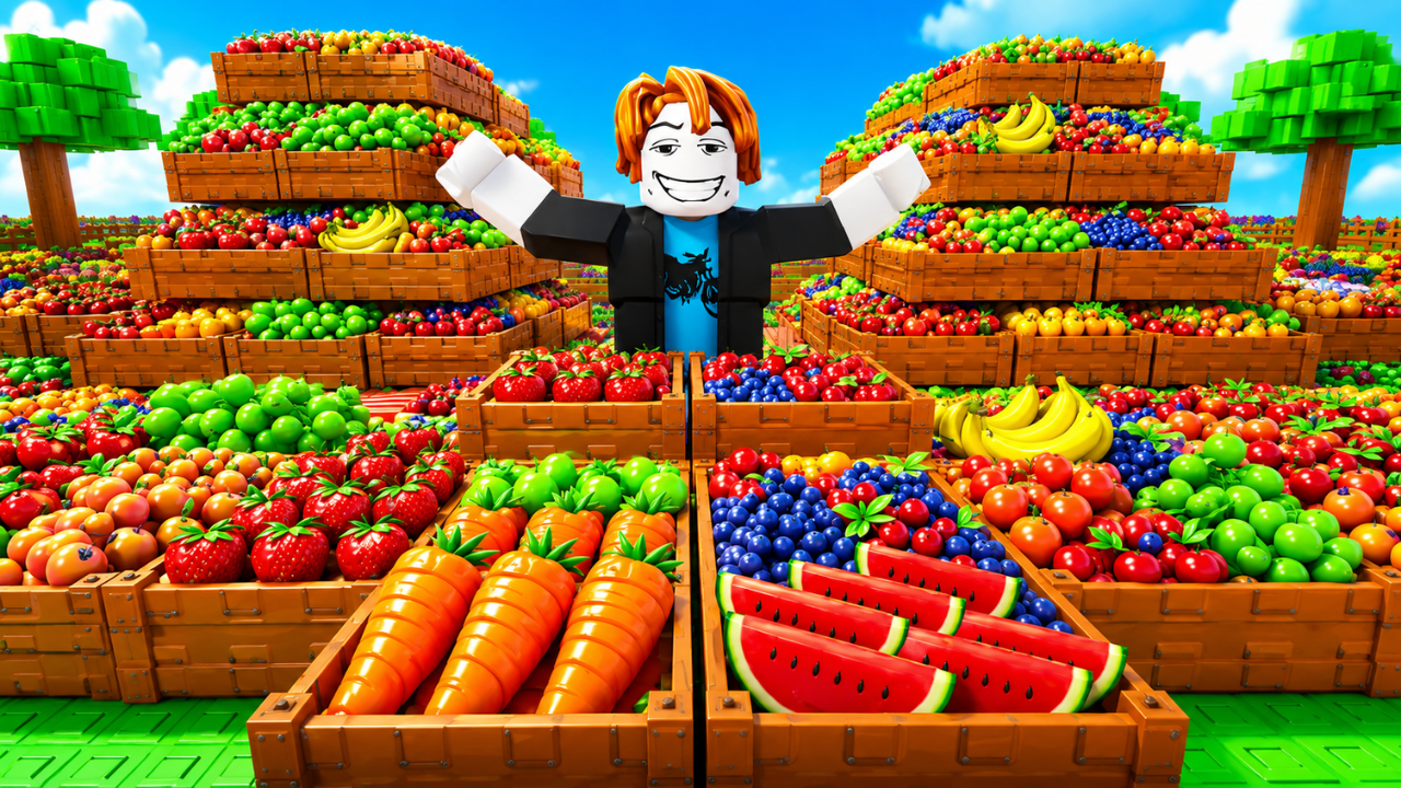 My Farmers Market Roblox Thumbnail Illustration