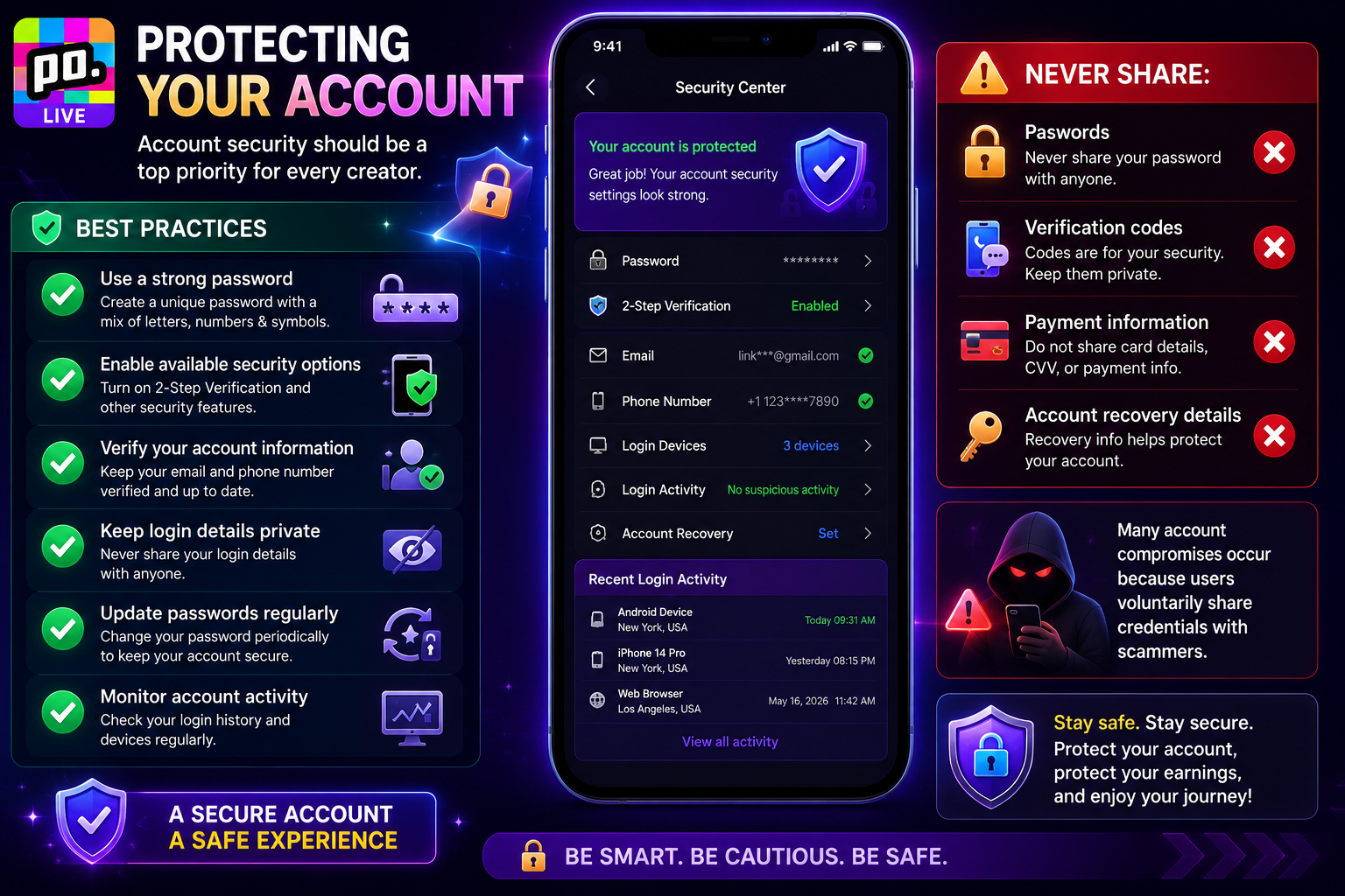 Poppo Live Acoount Protection