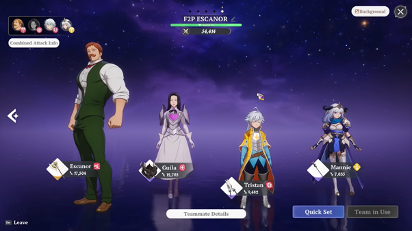 Best Team for Escanor