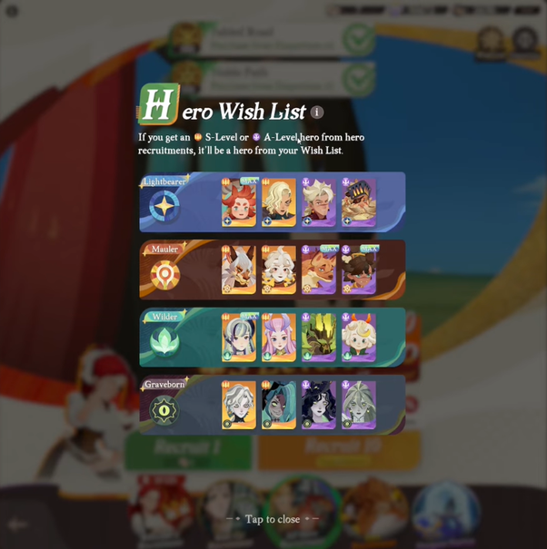 Hero Wish List
