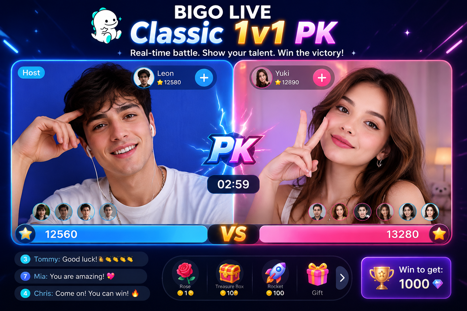 bigo live Classic 1v1 PK