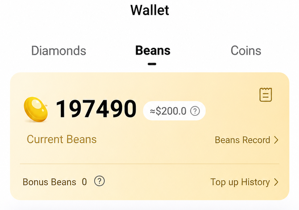 Bigo Live Beans