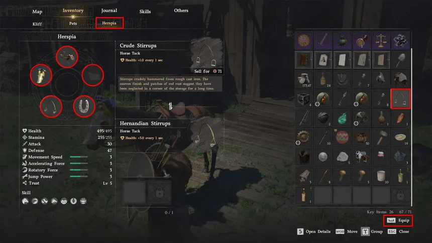 Crimson Dessert Horse Equipment