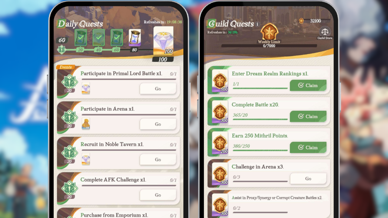 AFK Journey daily login reward screen showing a multi-day streak
