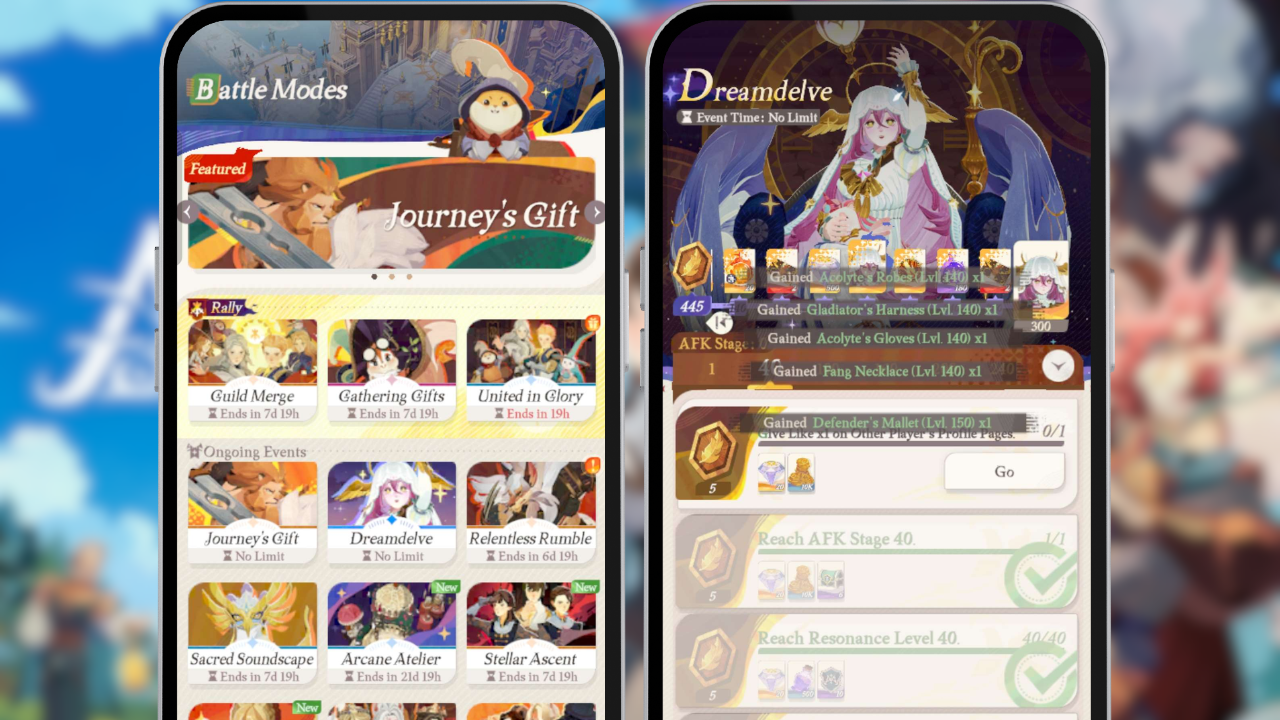 Limited-time event screen showing available tasks and reward track