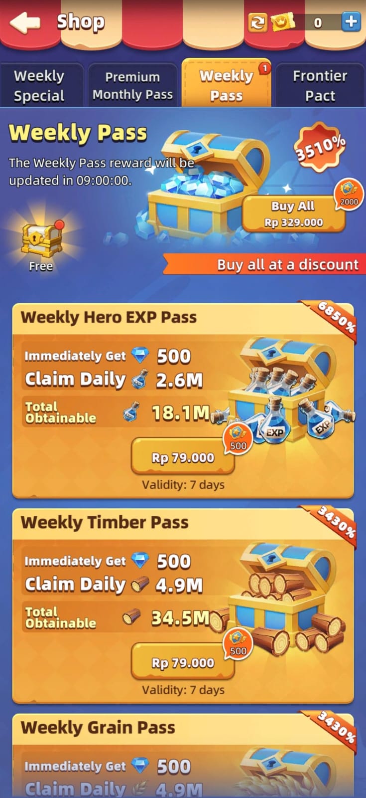 Weekly Diamond Pass in Last Asylum Plague