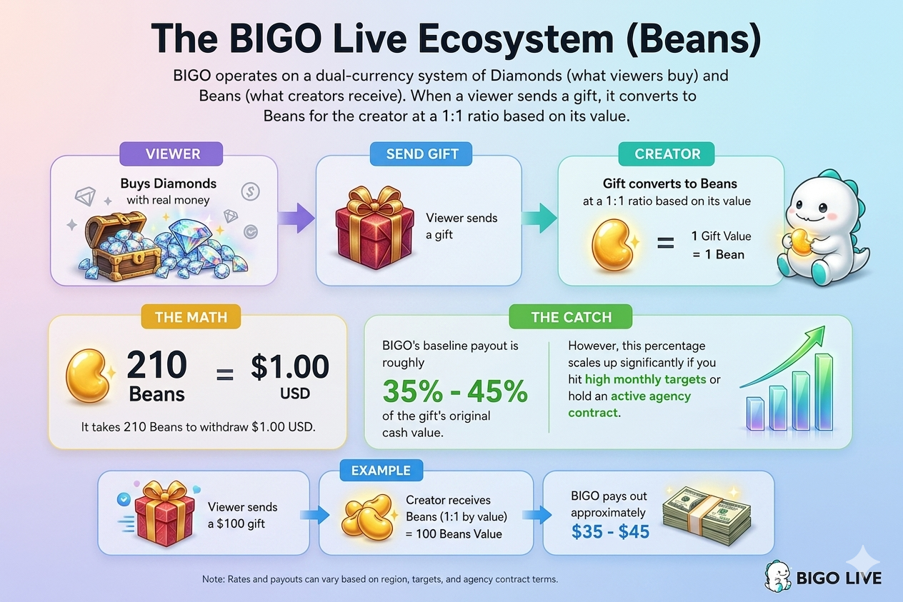 The BIGO Live Ecosystem (Beans)