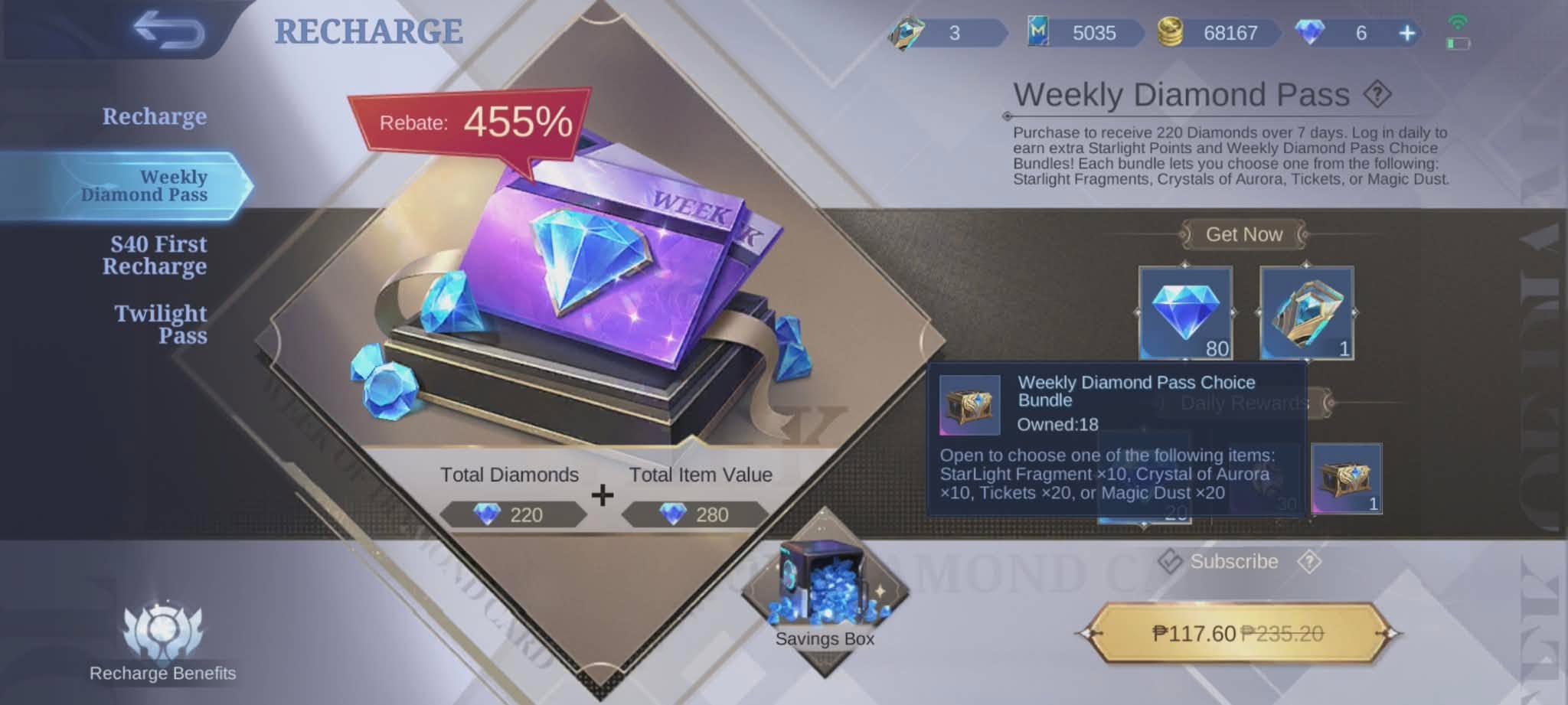 Mlbb Weekly Diamond Pass