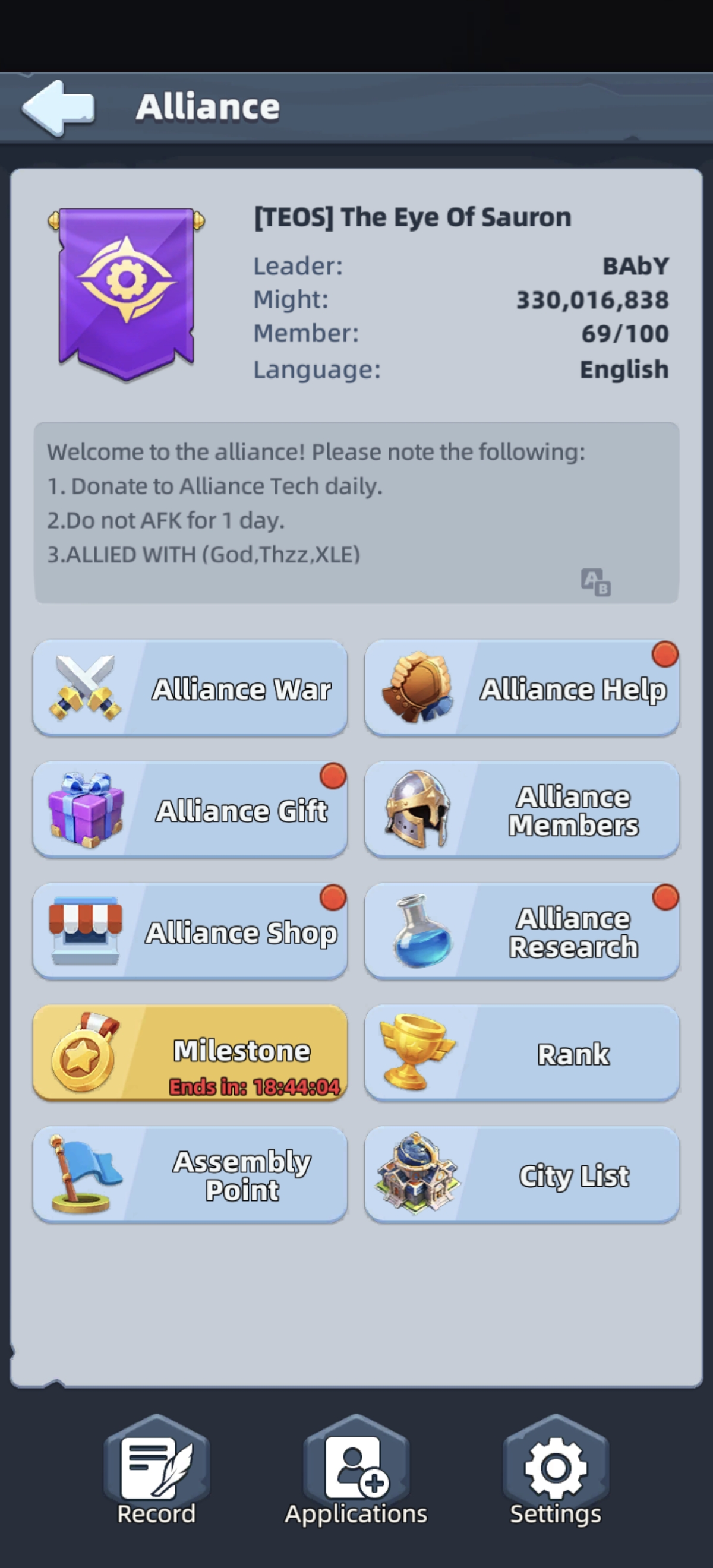 After Joining An Alliance