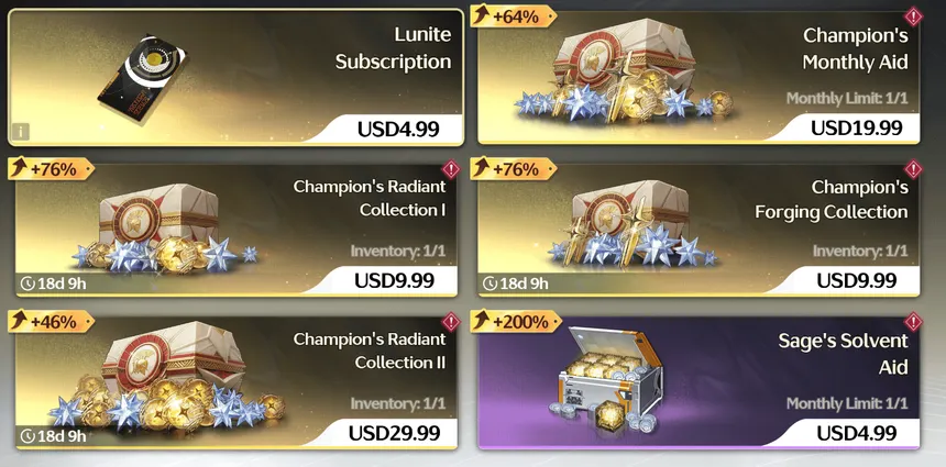Wuthering Waves Store Pack/Bundles