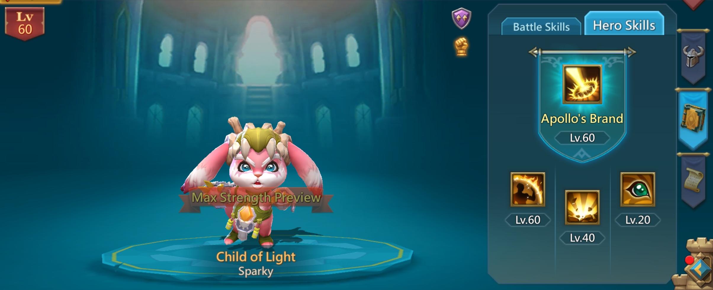 Lords Mobile Child of Light as an A-Tier hero