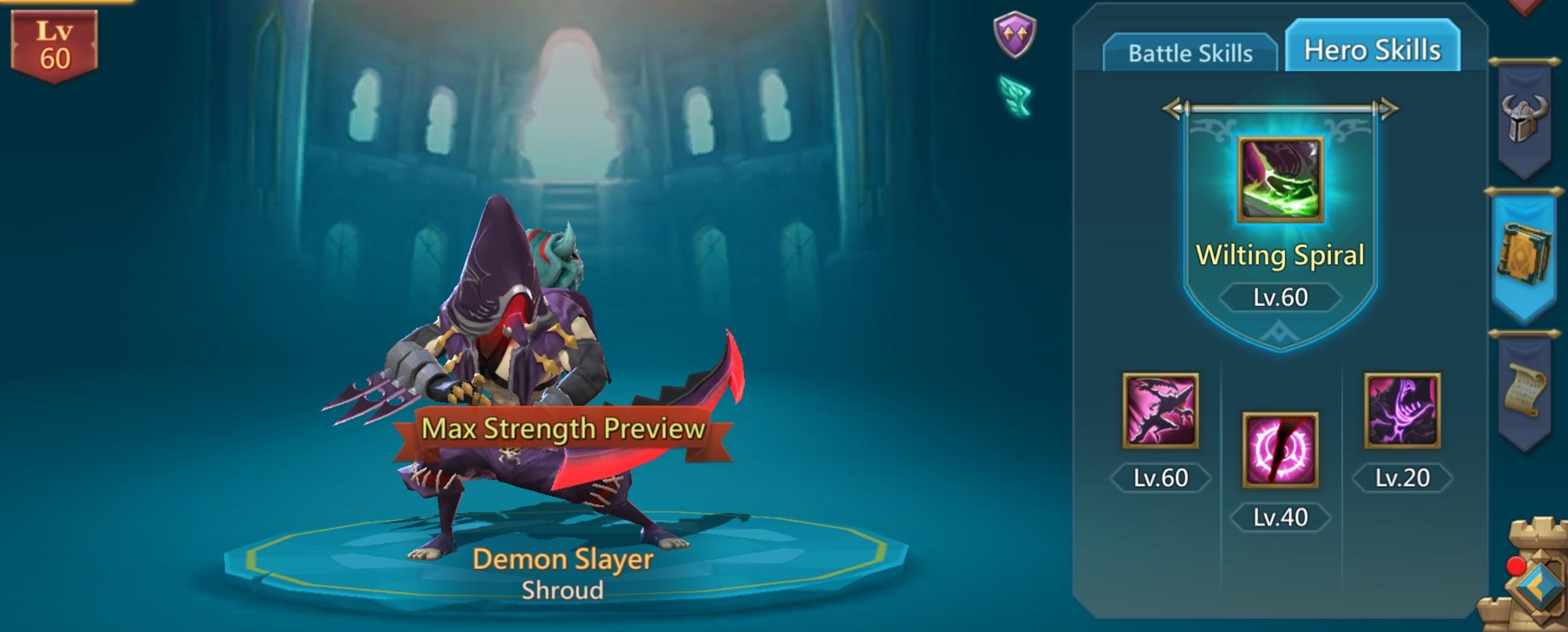 Lords Mobile Demon Slayer as an A-Tier hero