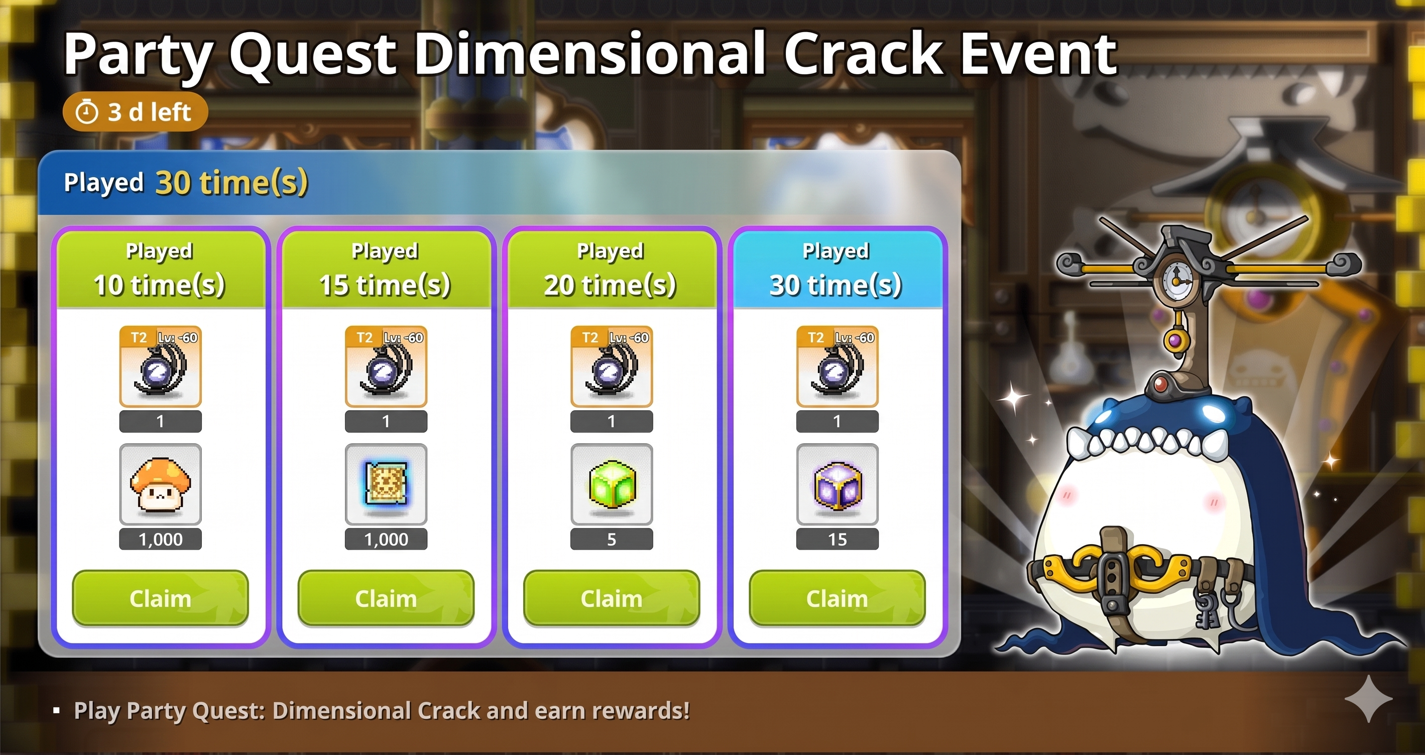 Dimensional Crack Event
