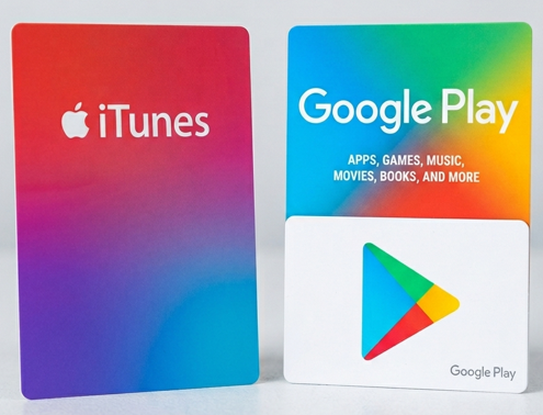 iTunes Gift Card and Google Play Card