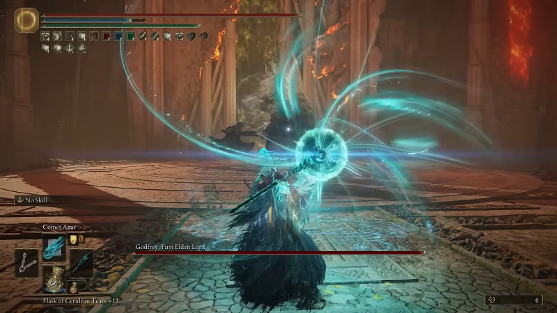 Comet Azure Spell against Godfrey