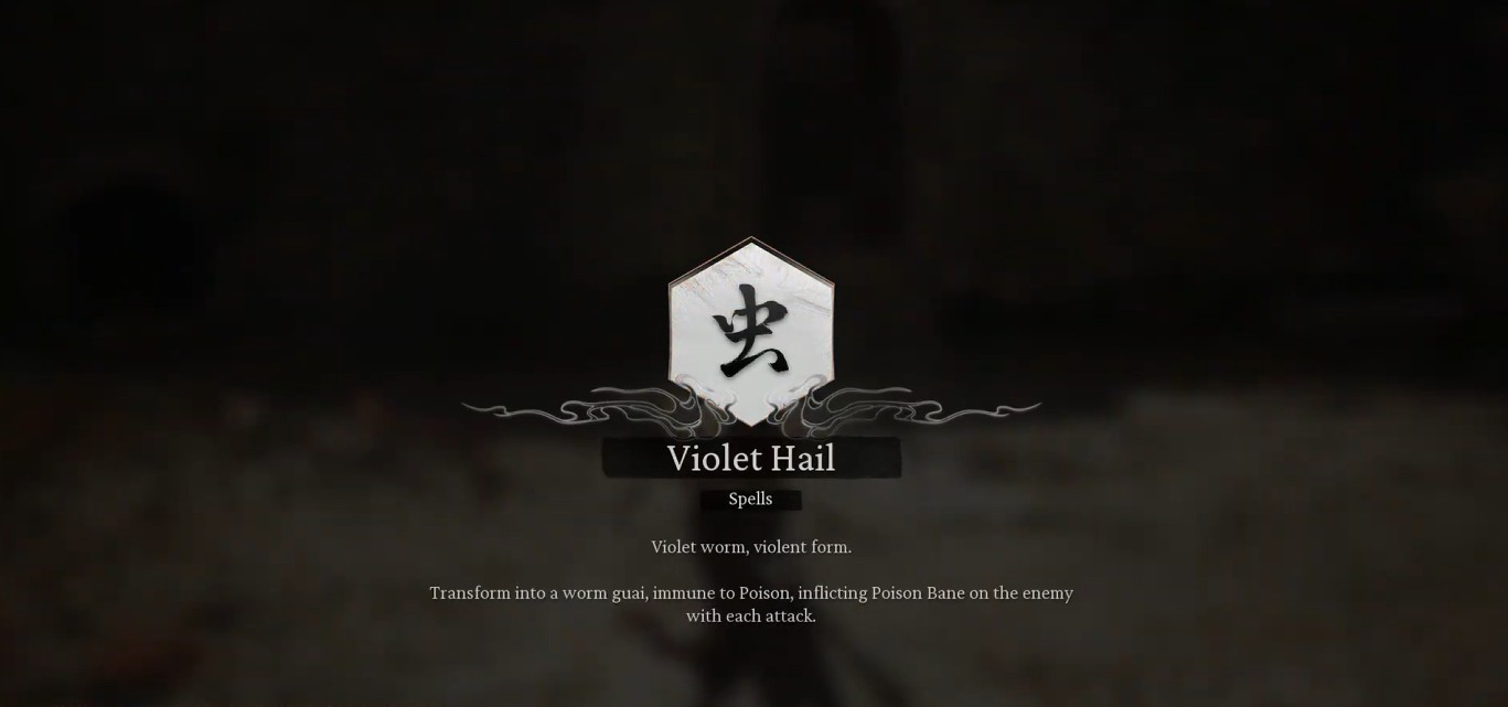 Violet Hail Transformation Black Myth: Wukong