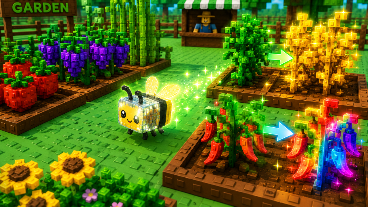 Grow a Garden Disco Bee pet illustration