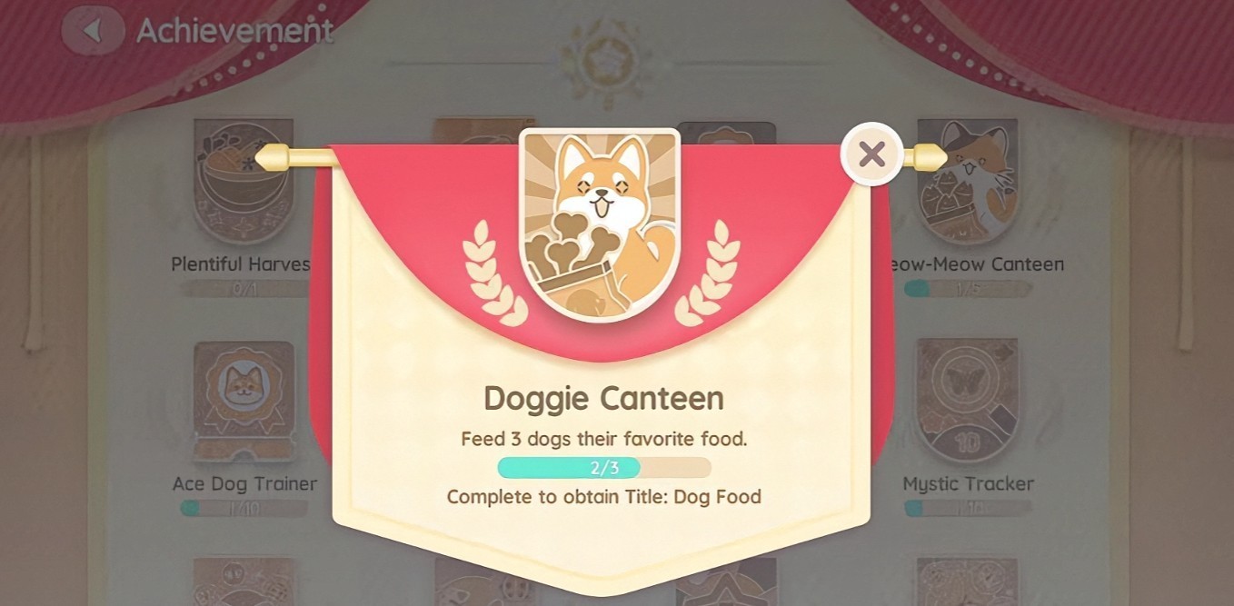 Doggie Canteen Achievement Heartopia