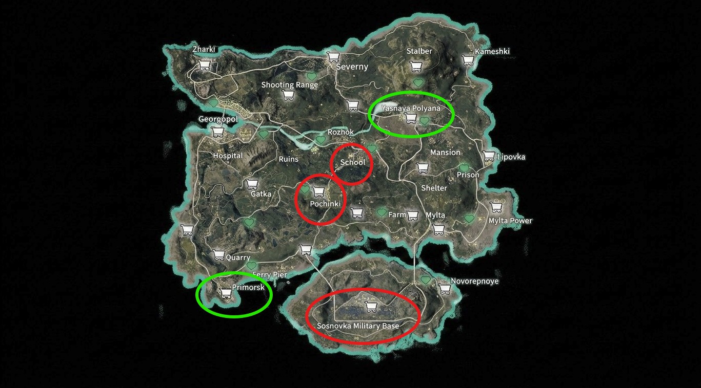Erangel Drop Locations