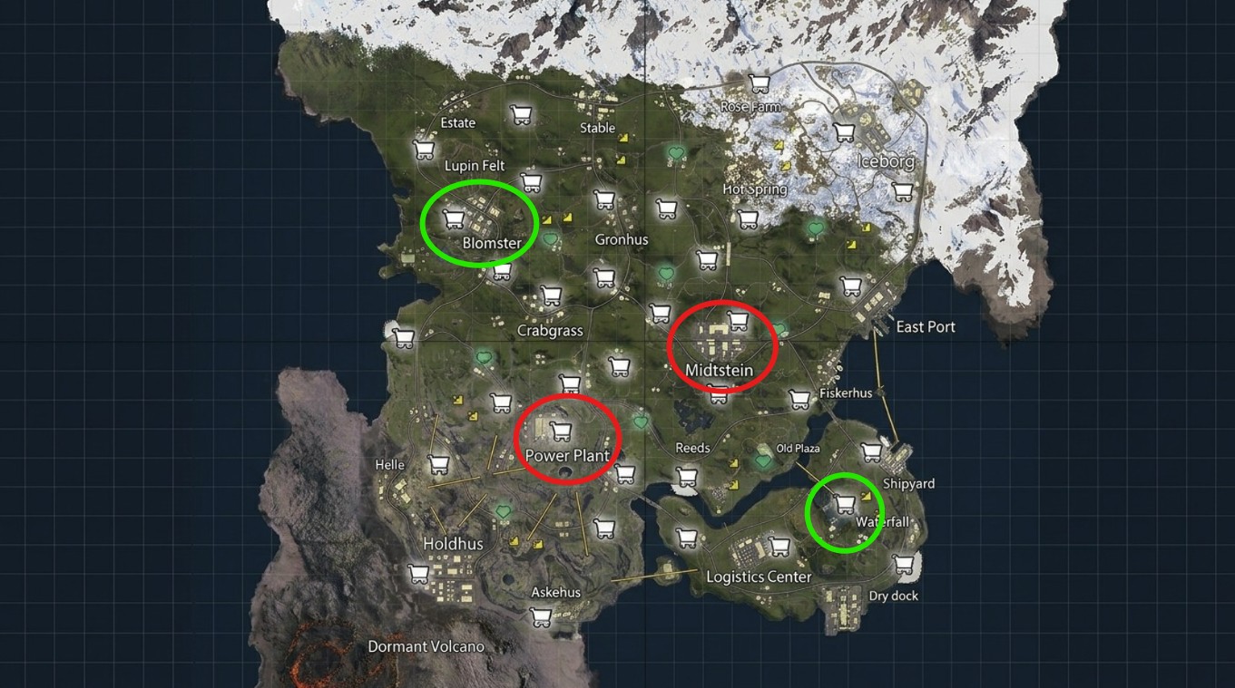 Livik Drop Locations
