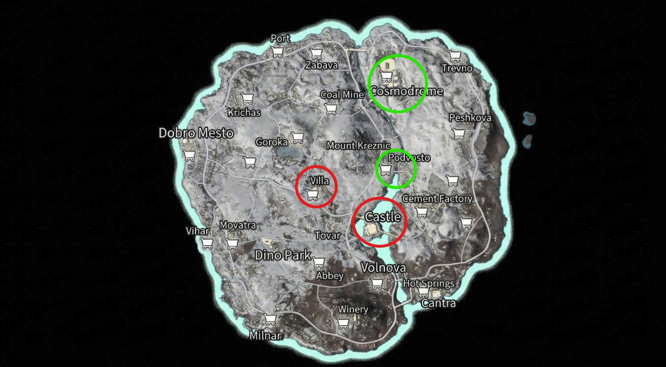Vikendi Drop Locations