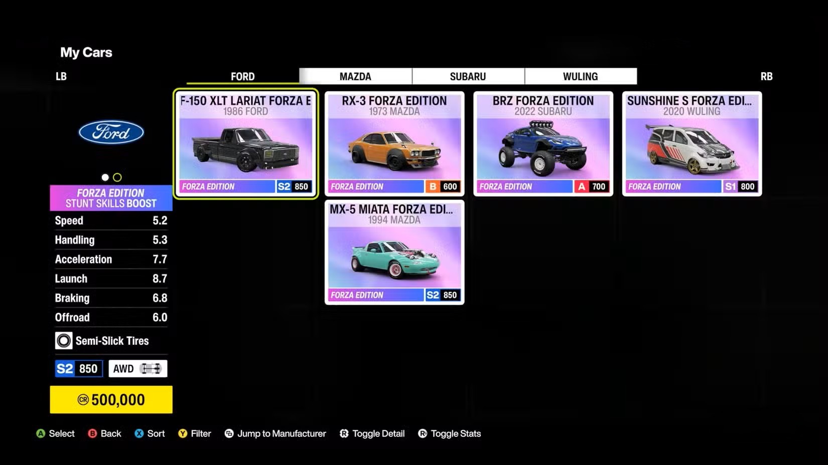 forza horizon 6 forza edition cars for skill points