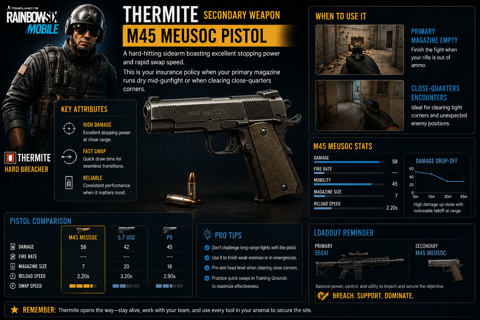 Secondary Weapon: M45 MEUSOC Pistol