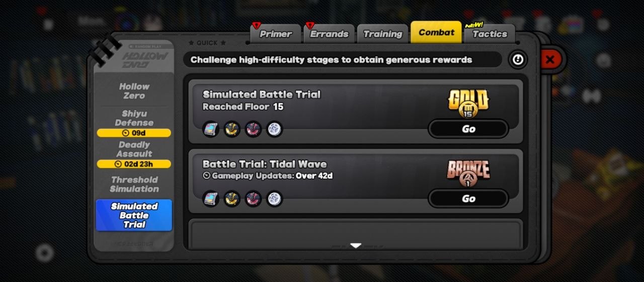 Simulated Battle Trials